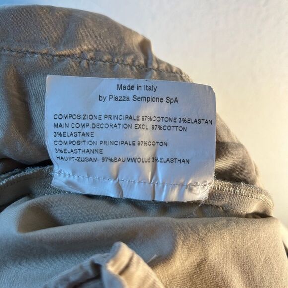 PIAZZA SEMPIONE MATILDE PANTS KHAKIS 44 us 10 tan capsule everyday cropped - Picture 7 of 14